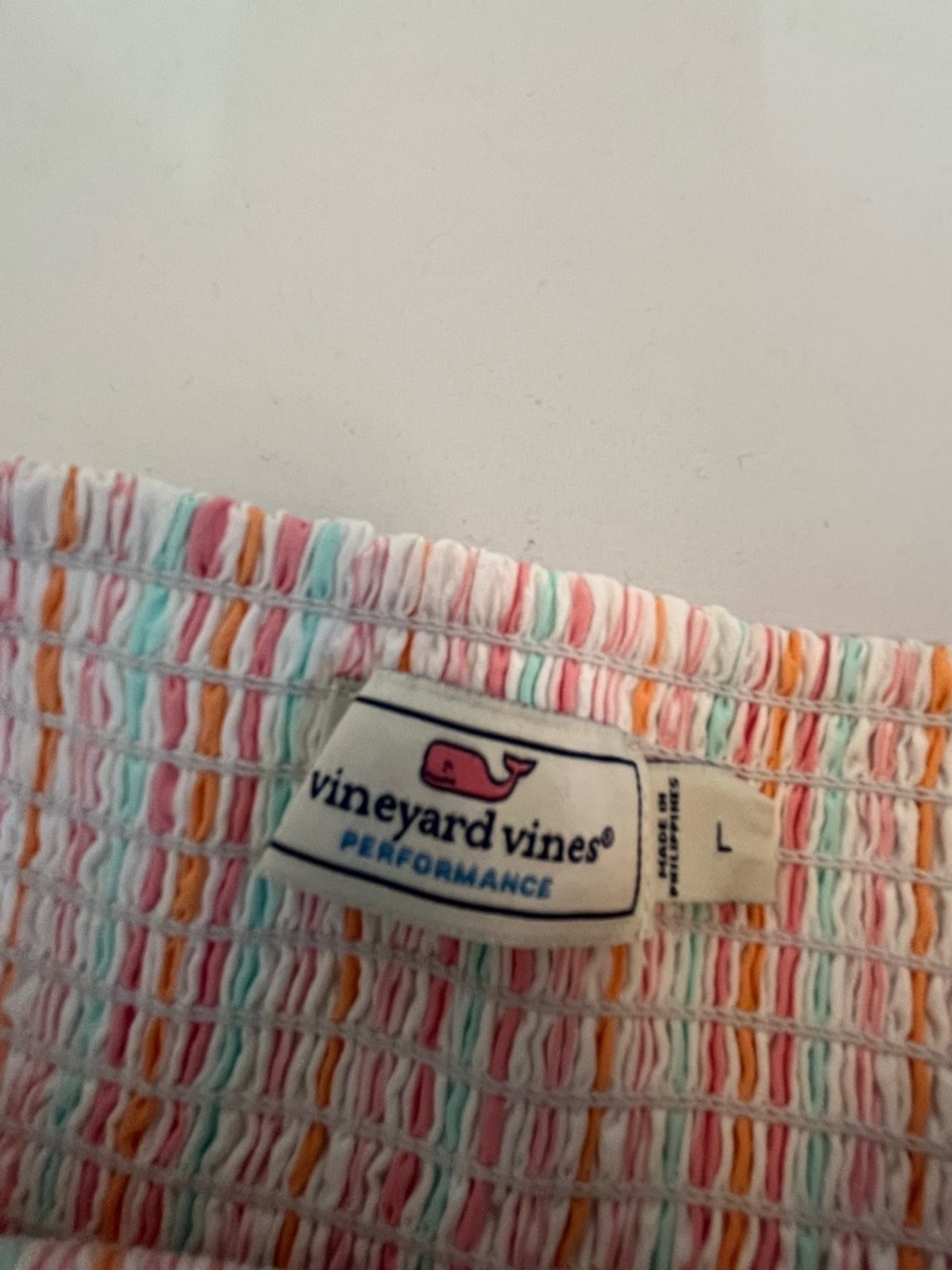 Vineyard Vines Pastel Multi-Stripe Tiered Harbor Smocked Mini Skirt Size Large - Picture 3 of 10